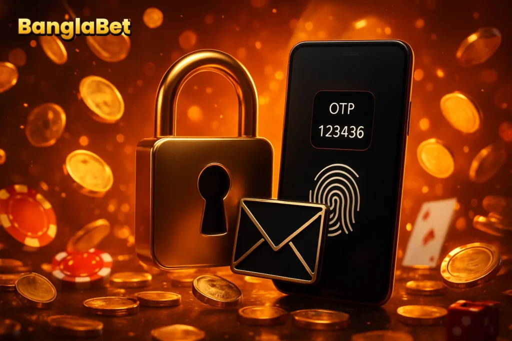 BanglaBet – Secure BanglaBet account registration and login process with OTP and biometric options.