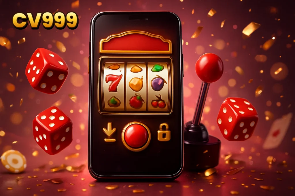 CV999 – CV999 app features showcasing mobile gaming, fast downloads, connectivity, security, and interactive play options.