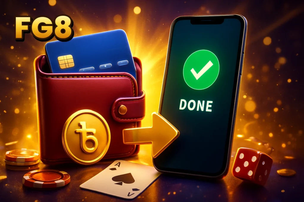 FG8 – Seamless FG8 deposit and withdrawal options for Bangladeshi users using mobile banking and cards.