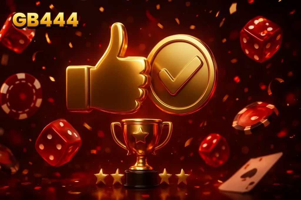 GB444 – Positive icons symbolizing user satisfaction with the GB444 mobile platform.