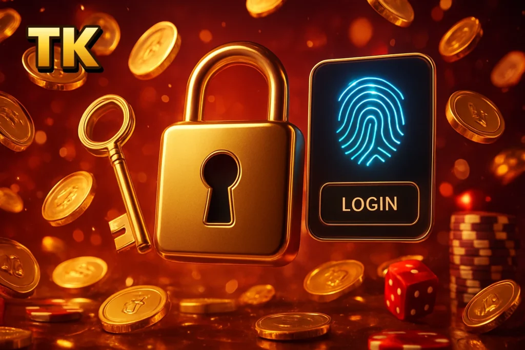 TK 567 | Padlock, key, and fingerprint icons for secure TK TK 567 – Padlock, key, and fingerprint icons for secure TK 567 account login and platform access.