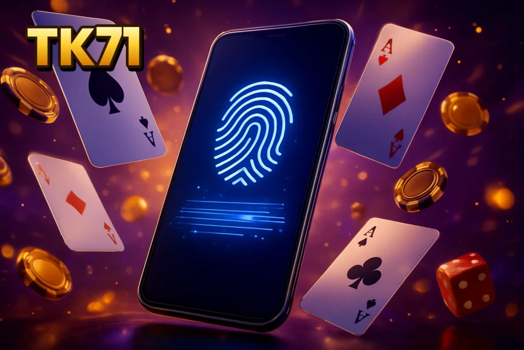 TK71 – Smartphone displaying a modern mobile app interface with intuitive navigation icons for smooth user experience.